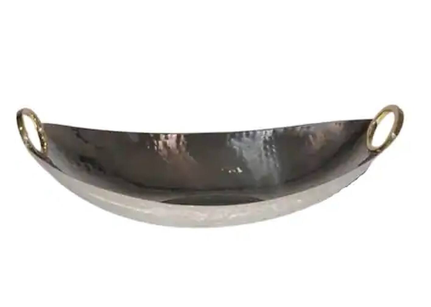 Front. Jiallo - Hamilton boat shaped tray - Stainless Steel - Silver.