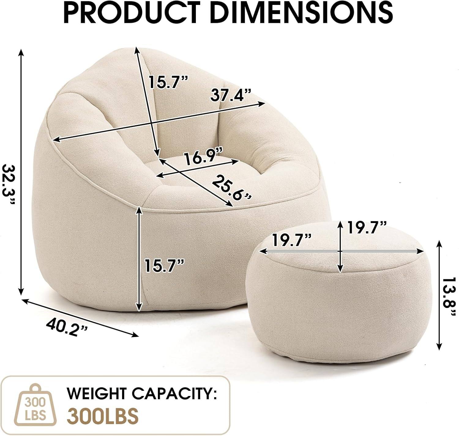 PRODUCT DIMENSIONS

- 15.7"
- 37.4"
- 32.3"
- 40.2"
- 16.9"
- 25.6"
- 19.7"
- 15.7"
- 19.7"
- 13.8"

WEIGHT CAPACITY: 300 LBS