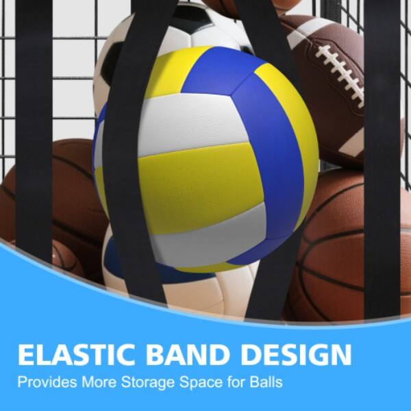 ELASTIC BAND DESIGN  
Provides More Storage Space for Balls
