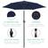 - **UV PROTECTION**
Fabric shade made from quality polyester to diffuse sunlight
- **DURABLE**
Powder-coated steel withstands wear over time
- **BUILT-IN CRANK**
Pulley-assisted crank opens and closes the umbrella
- **PUSH-BUTTON TILT**
Freely adjust the angle with a locking tilt joint