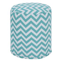 Majestic Home - Pouf Chevron Teal - Blue