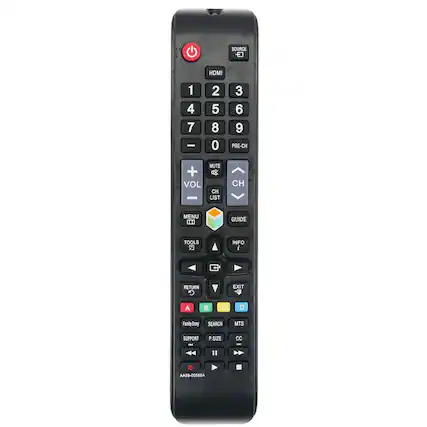 SOURCE HDMI 1 2 3 4 5 6 7 8 9 0 PRE-CH + VOL - MUTE CH LIST CH MENU GUIDE TOOLS INFO RETURN EXIT A B Family Story SEARCH MTS SUPPORT P. SIZE CC AA59-00588A