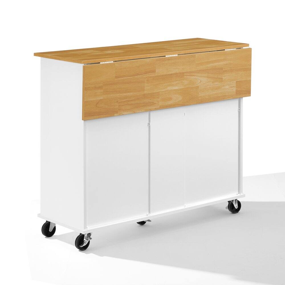 Alt View 3. Crosley Furniture - Stella Kitchen Cart - White.