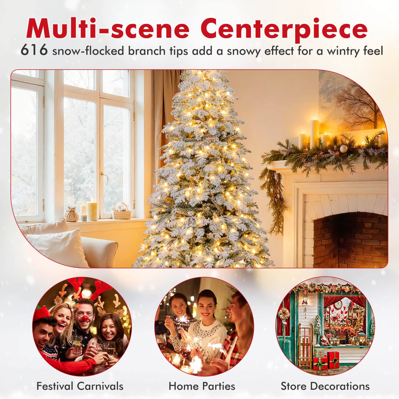 Multi-scene Centerpiece  
616 snow-flocked branch tips add a snowy effect for a wintry feel  

Festival Carnivals  
Home Parties  
Store Decorations