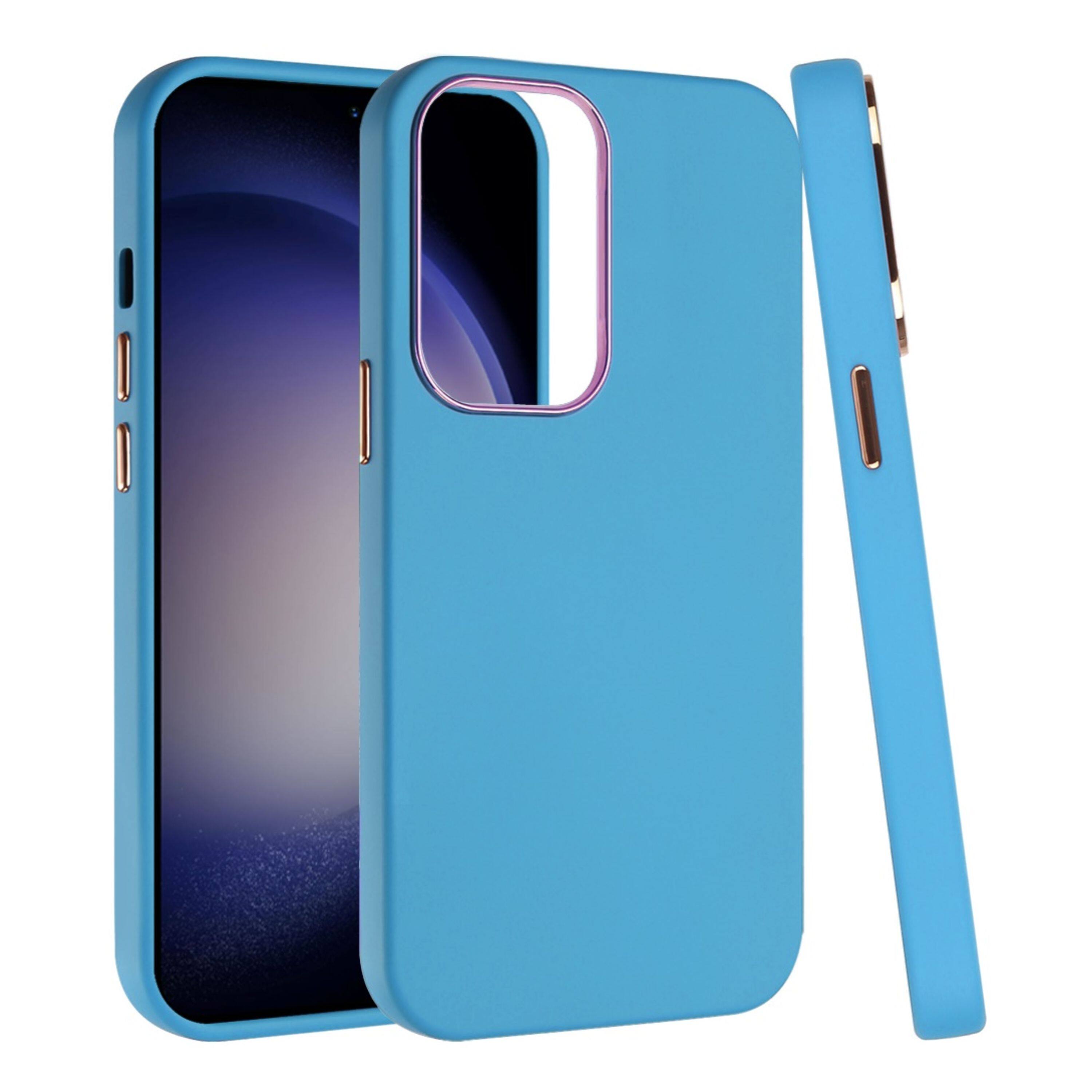 Kitcheniva - Soft Premium Phone Cover With Chromed buttons For Samsung Galaxy S24+ Plus - Light Blue price history on PriceWatchPro
