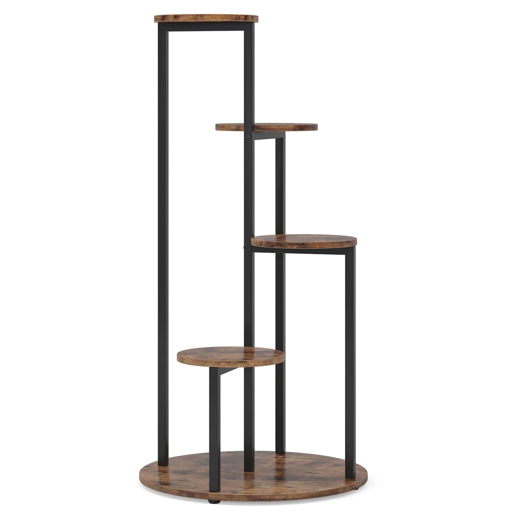 Alt View 3. Tribesigns - Office Storage Shelf, For Organizing and Displaying Items in Workspaces and Reception Areas - Brown.