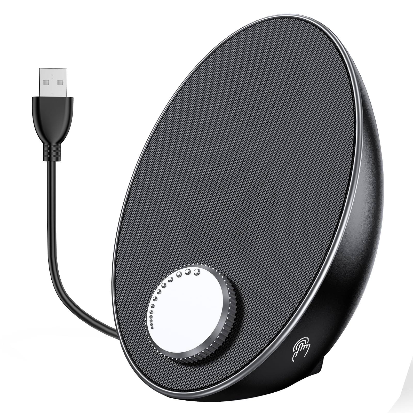 Cozy Serene - Usb Computer Speakers For Desktop Pc - Portable Plug-n-play Laptop External Usb With Easy-access Volume Knob/clear Sound - Default