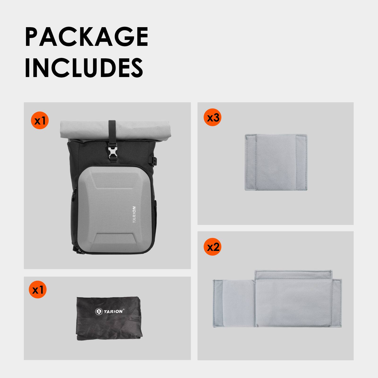 PACKAGE INCLUDES

x1 TARION

x3

x2

x1 TARION