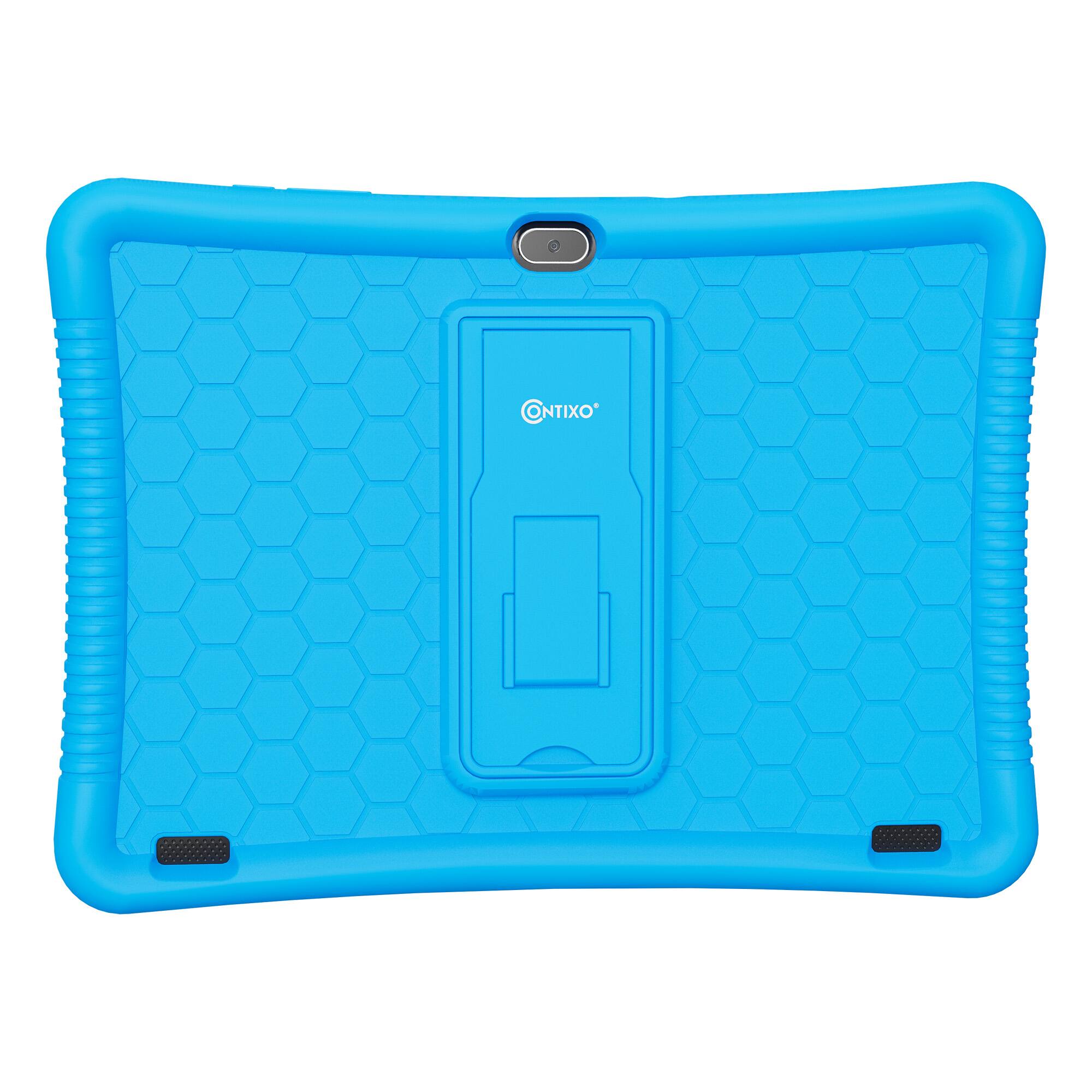 Back. Contixo - Contixo K102 10" Kids Tablet 32GB Android, Epic! & Lingokids, Educational with Parental Controls & Kid-Proof Case - Blue.