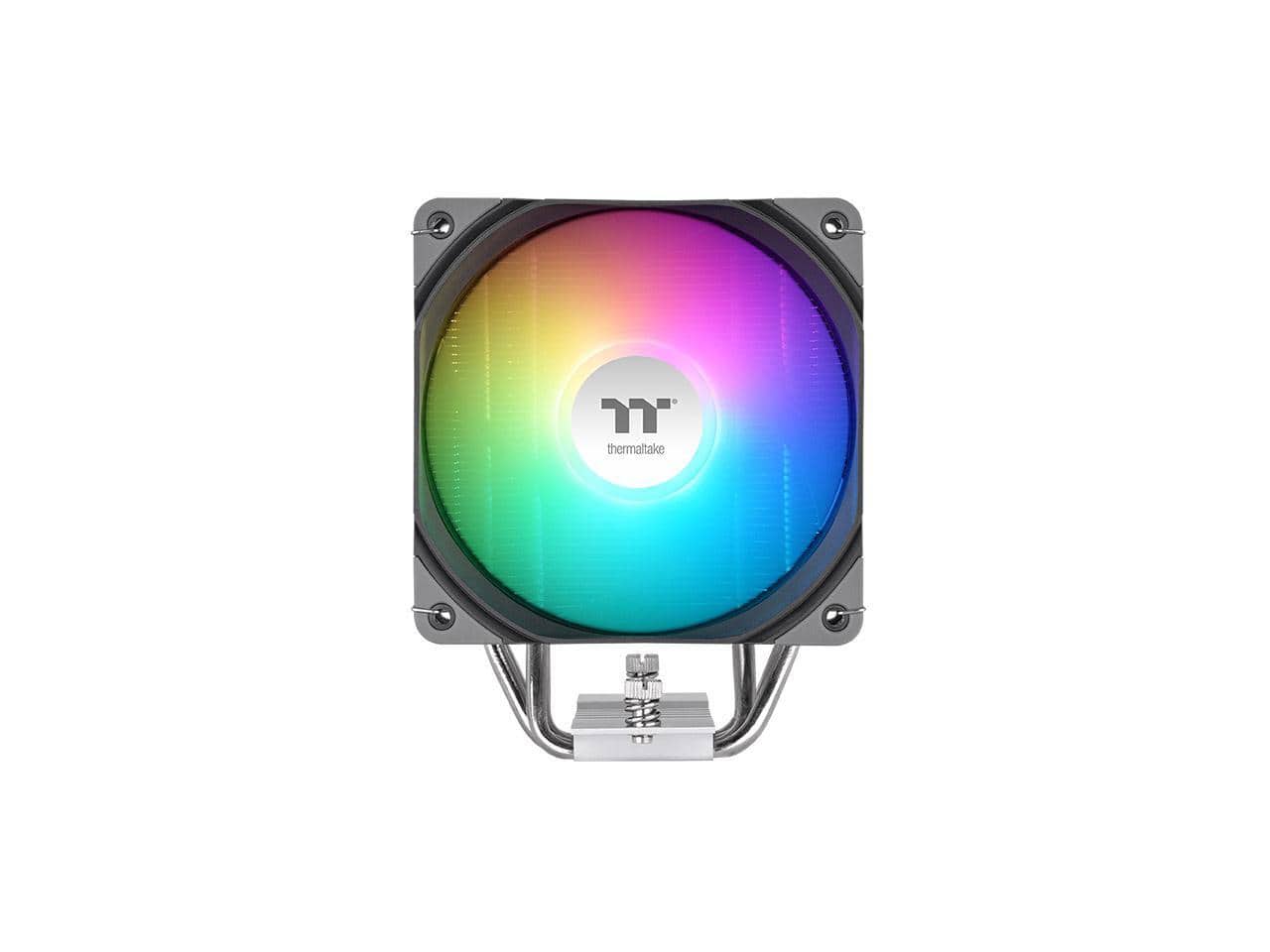 Thermaltake - UX400 ARGB CPU Cooler, 4x6mm Cu Pipes, 120mm PWM Fan, 700-1800 RPM, Intel/AMD - Black