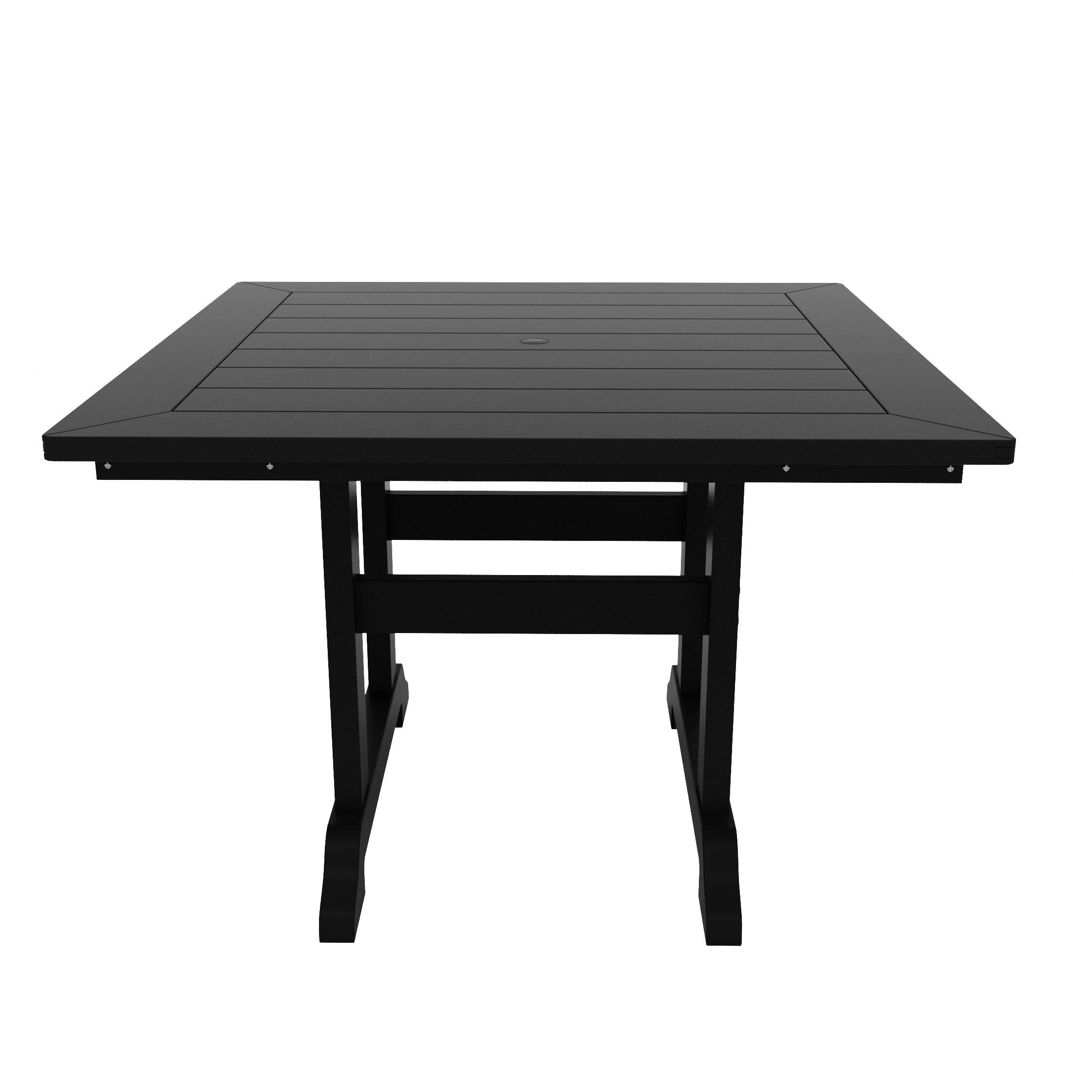 Left. WestinTrends - WestinTrends Malibu 43" Outdoor Patio Square Dining Table - Black.