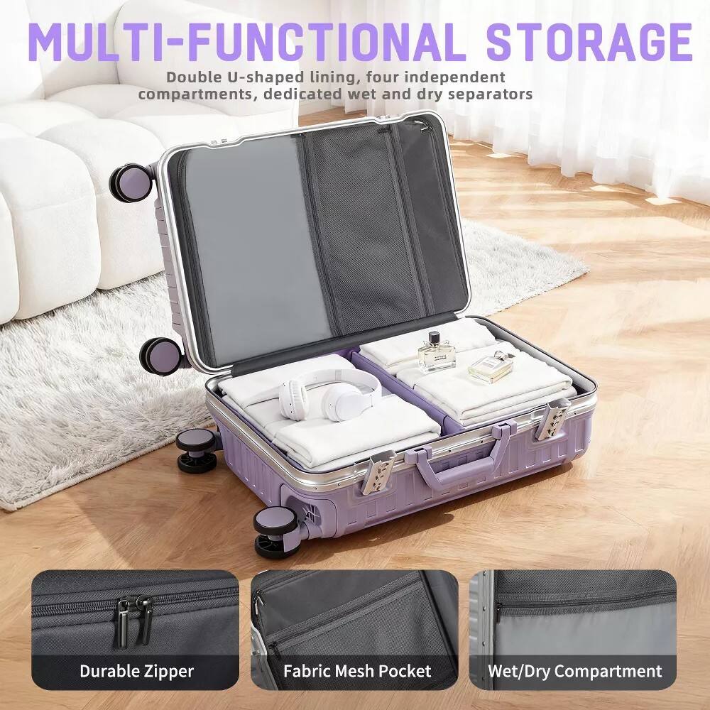 **MULTI-FUNCTIONAL STORAGE**

Double U-shaped lining, four independent compartments, dedicated wet and dry separators

- Durable Zipper
- Fabric Mesh Pocket
- Wet/Dry Compartment