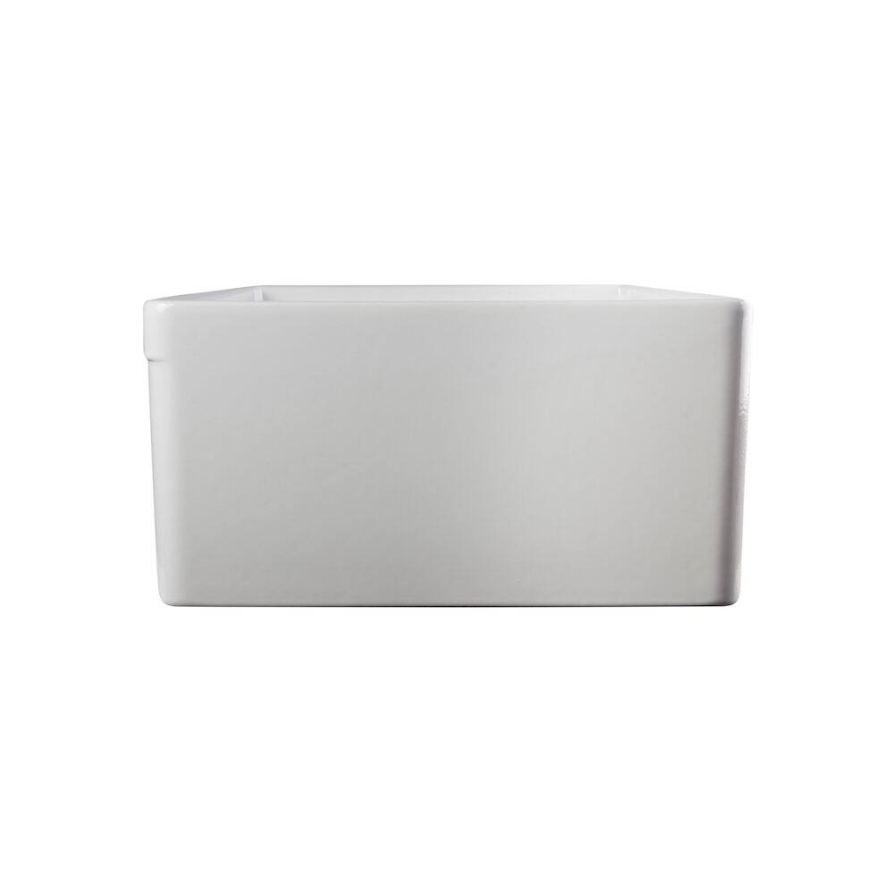 Alt View 1. Alfi - ALFI brand White 30 Decorative Lip Apron Single Bowl Fireclay Farmhouse Kitchen Sink - White.