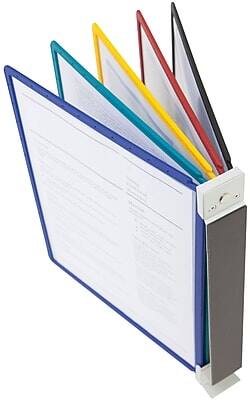 Durable - VARIO Document Holder, 8.5" x 11", Wall Mounted, Top Loading Plastic - Multicolor