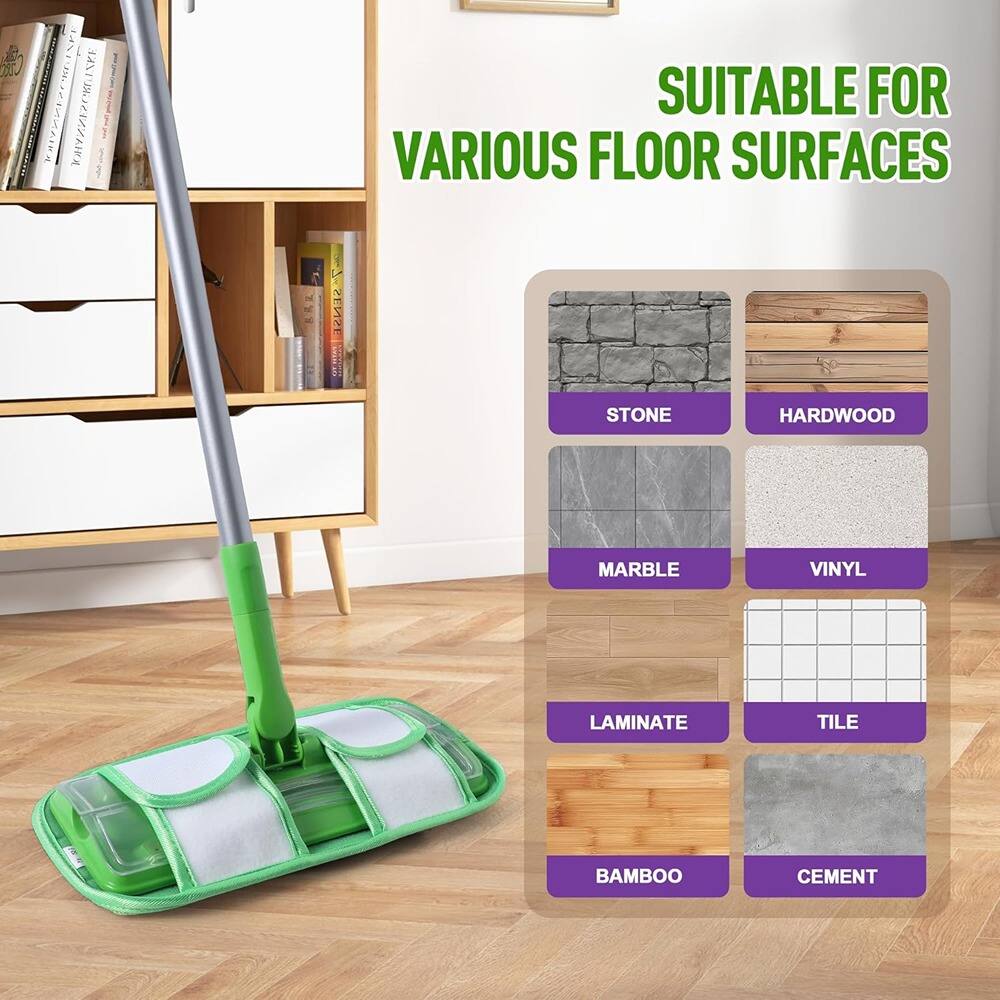 SUITABLE FOR VARIOUS FLOOR SURFACES

- STONE
- HARDWOOD
- MARBLE
- VINYL
- LAMINATE
- TILE
- BAMBOO
- CEMENT