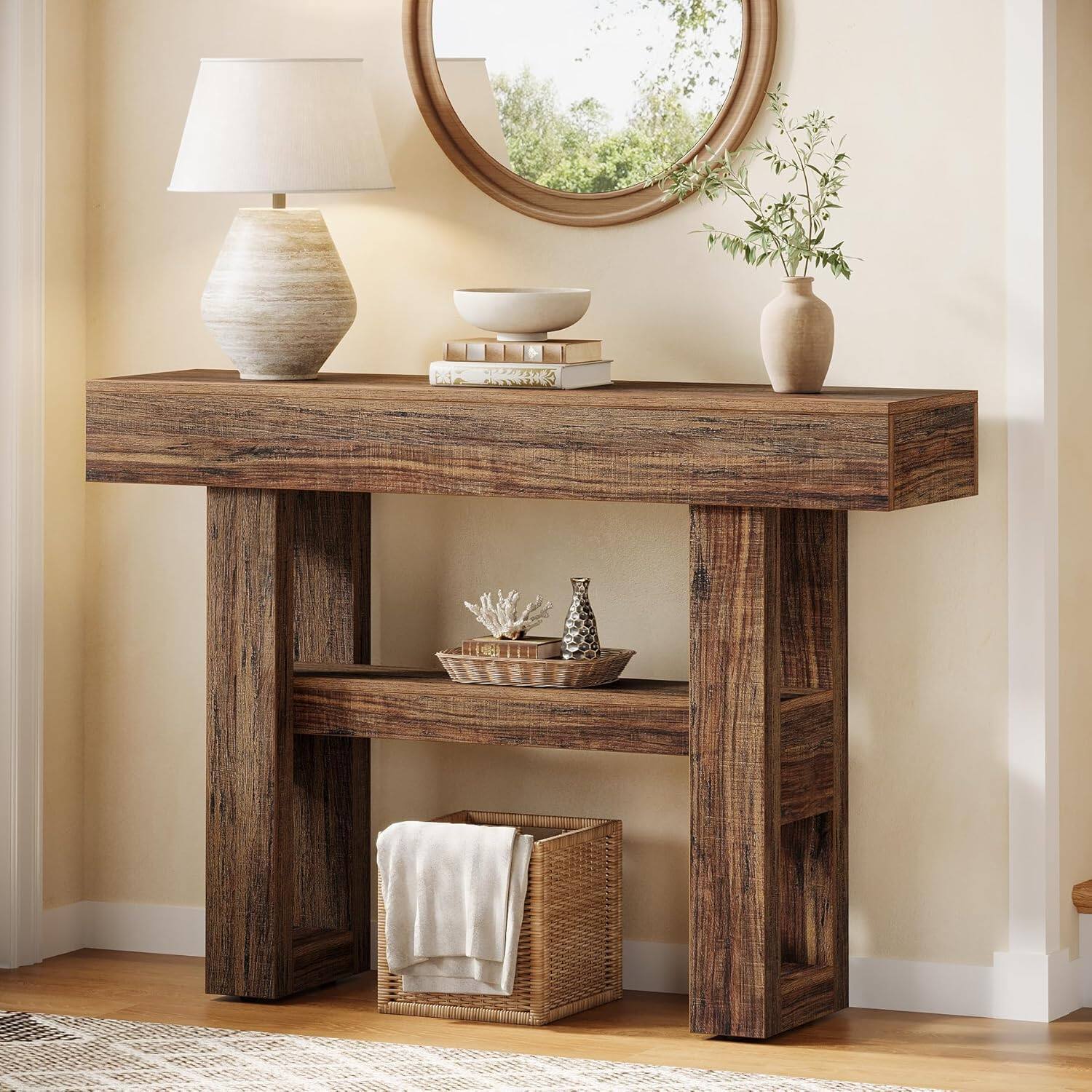 Tribesigns Console Table with Engineered Wood Construction and ...