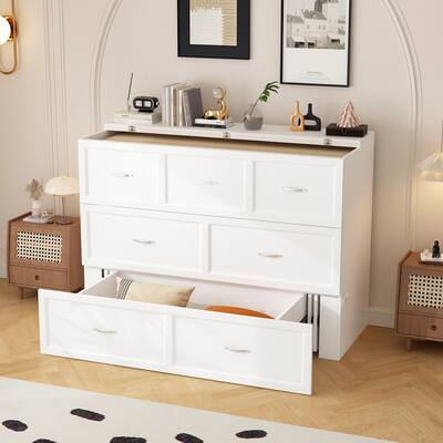 FUFU&GAGA Multi Functional Murphy Bed with Storage Full Size, Space Saving for Apartments White BBZJ-KF020349-0102 - Best Buy FUFU&GAGA Multi Functional Murphy Bed with Storage Full Size, Space Saving for Apartments White BBZJ-KF020349-0102 - Best Buy