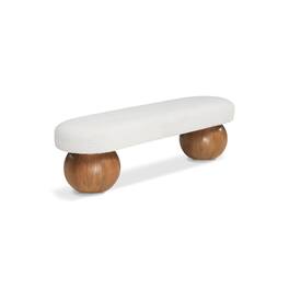 Meridian Furniture - Bowie Cream Bench - Beige