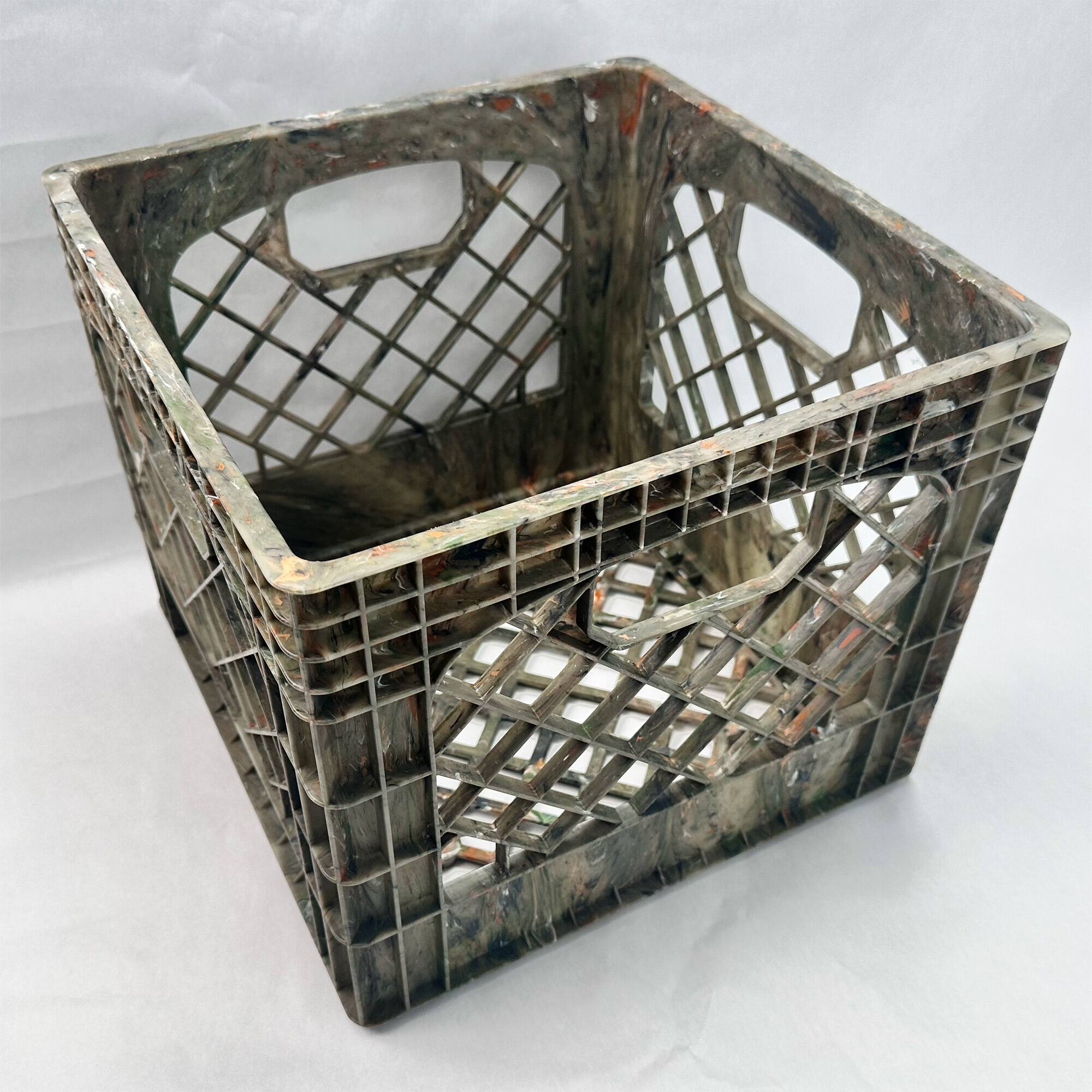 Alt View 8. Mirapet - Mirapet Milk Crate, Stackable Plastic Storage with Handles, 16 Qt, Camo, 2 Pack - Camo.