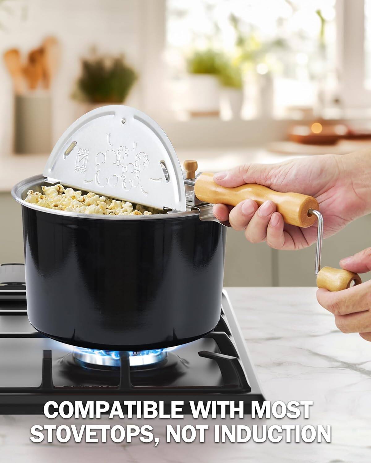 COMPATIBLE WITH MOST STOVETOPS, NOT INDUCTION