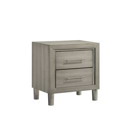 New Classic Furniture - Lennox Wood Modern 2-Drawer Nightstand - Gray
