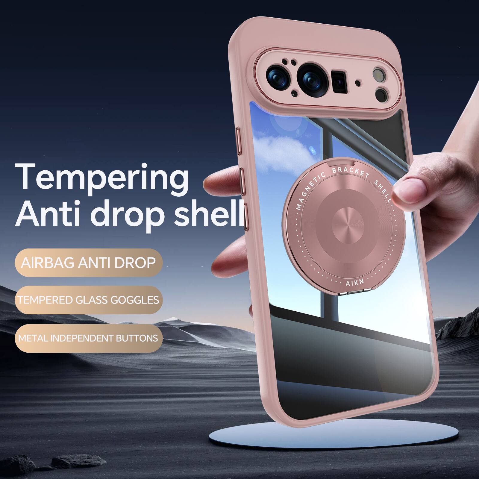 Tempering Anti drop shell  
AIRBAG ANTI DROP  
BRACKET SHELL  
MAGNETIC SHELL  
AIKN TEMPERED GLASS GOGGLES  
METAL INDEPENDENT BUTTONS