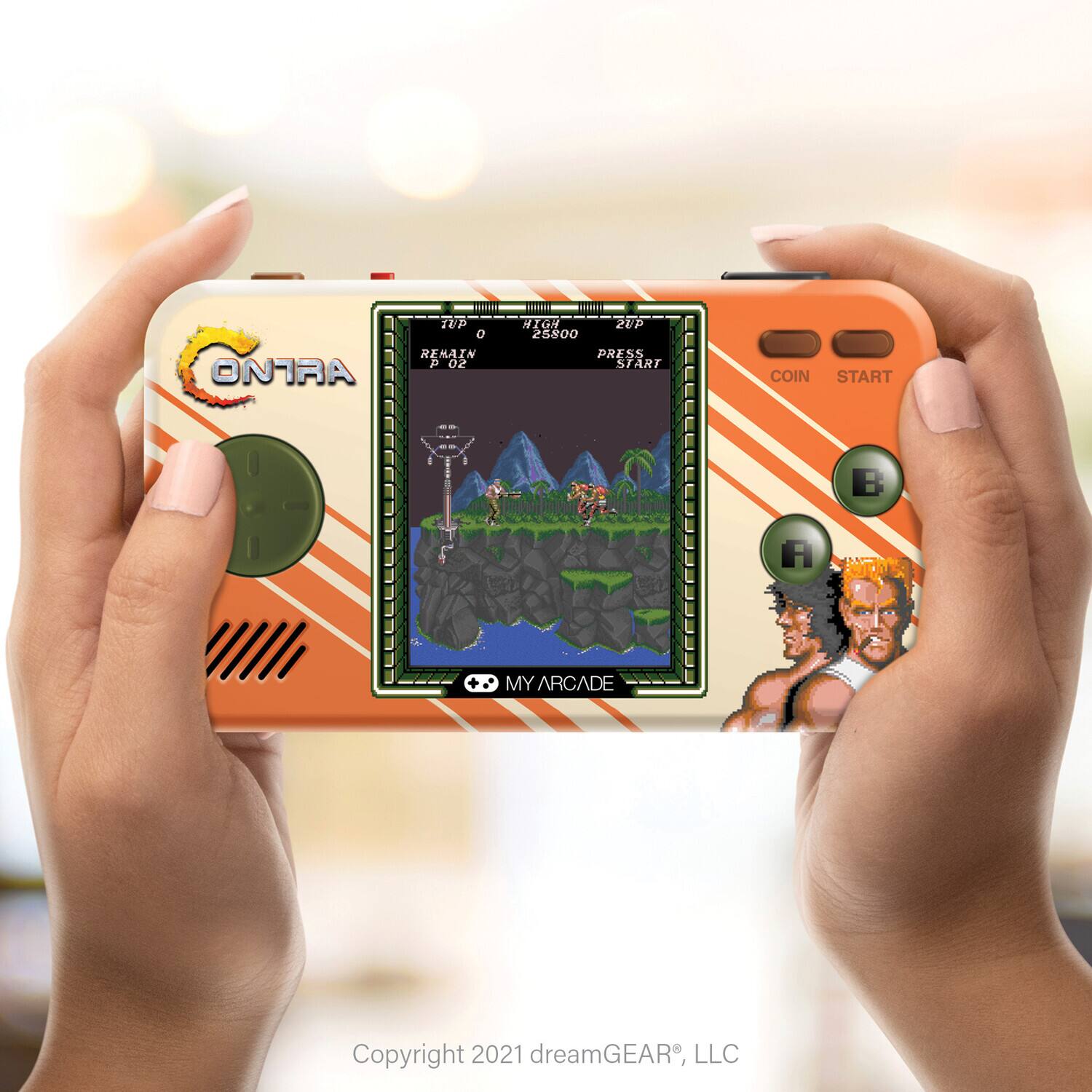 ONTRA  
REMAIN P 02  
UP 0  
HIGH 25900  
PRESS START  
COIN START  
MY ARCADE  
Copyright 2021 dreamGEAR, LLC