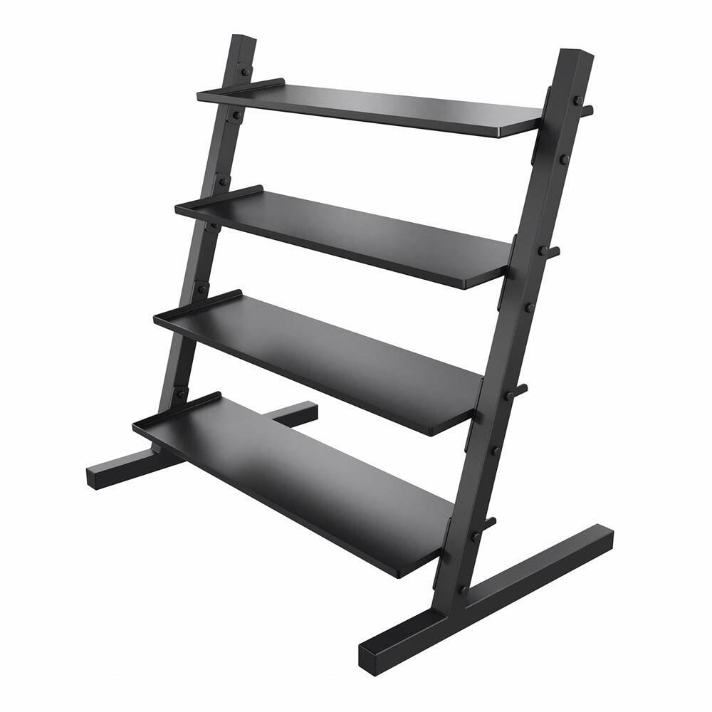 Alt View 1. Power Systems - 4 Tier Dumbbell Rack – Steel Weight Rack for Neoprene/Vinyl Dumbbell Weights 1–15 lb - Black.