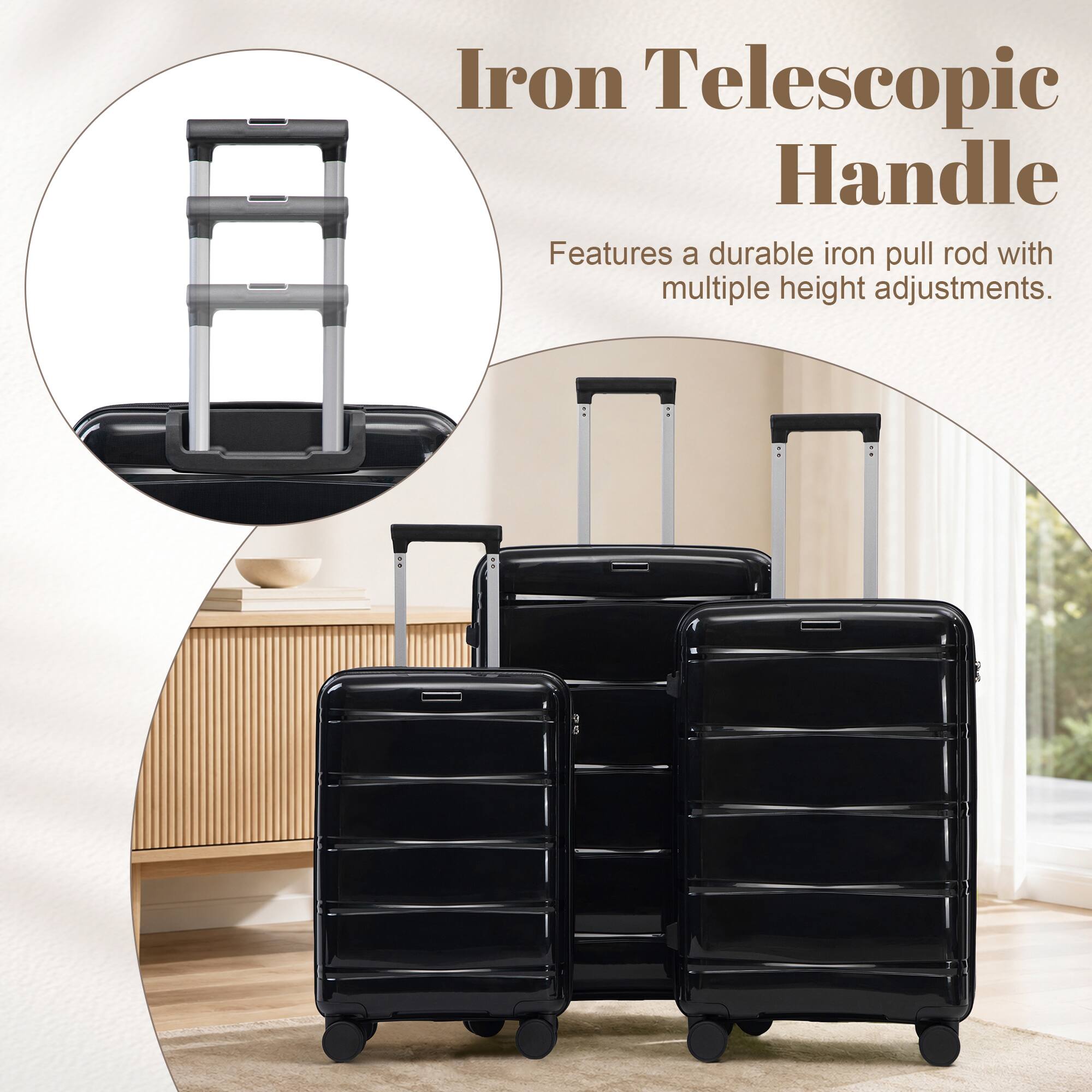 Iron Telescopic Handle

Features a durable iron pull rod with multiple height adjustments.