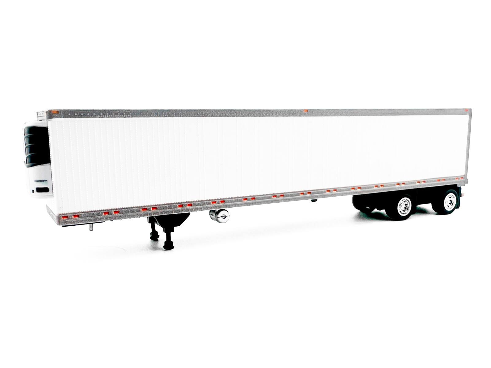 Alt View 1. HO Logistics Replicas - 53' Spread Axle Refrigerated Trailer White 1/87 (HO) Plastic Model Car by HO Logistics.