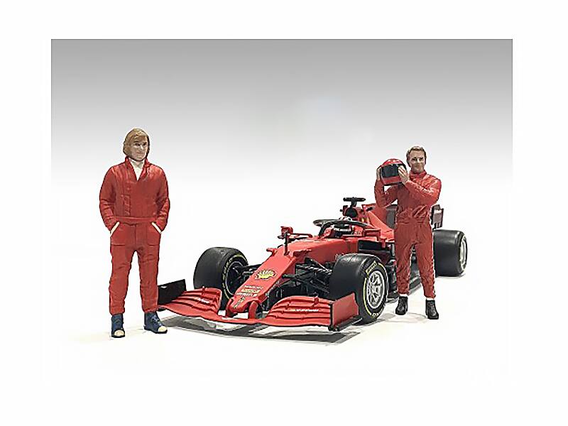 Back. American Diorama - "Racing Legends" 70's Set of 2 Diecast Figures for 1/43 Scale Models by American Diorama - Multi.