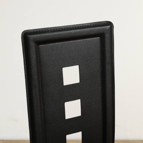 Alt View 4. Winado - Set of 4 Leather Dining Chair Side Chairs Set Office Home Kitchen Seat Furniture - Black.