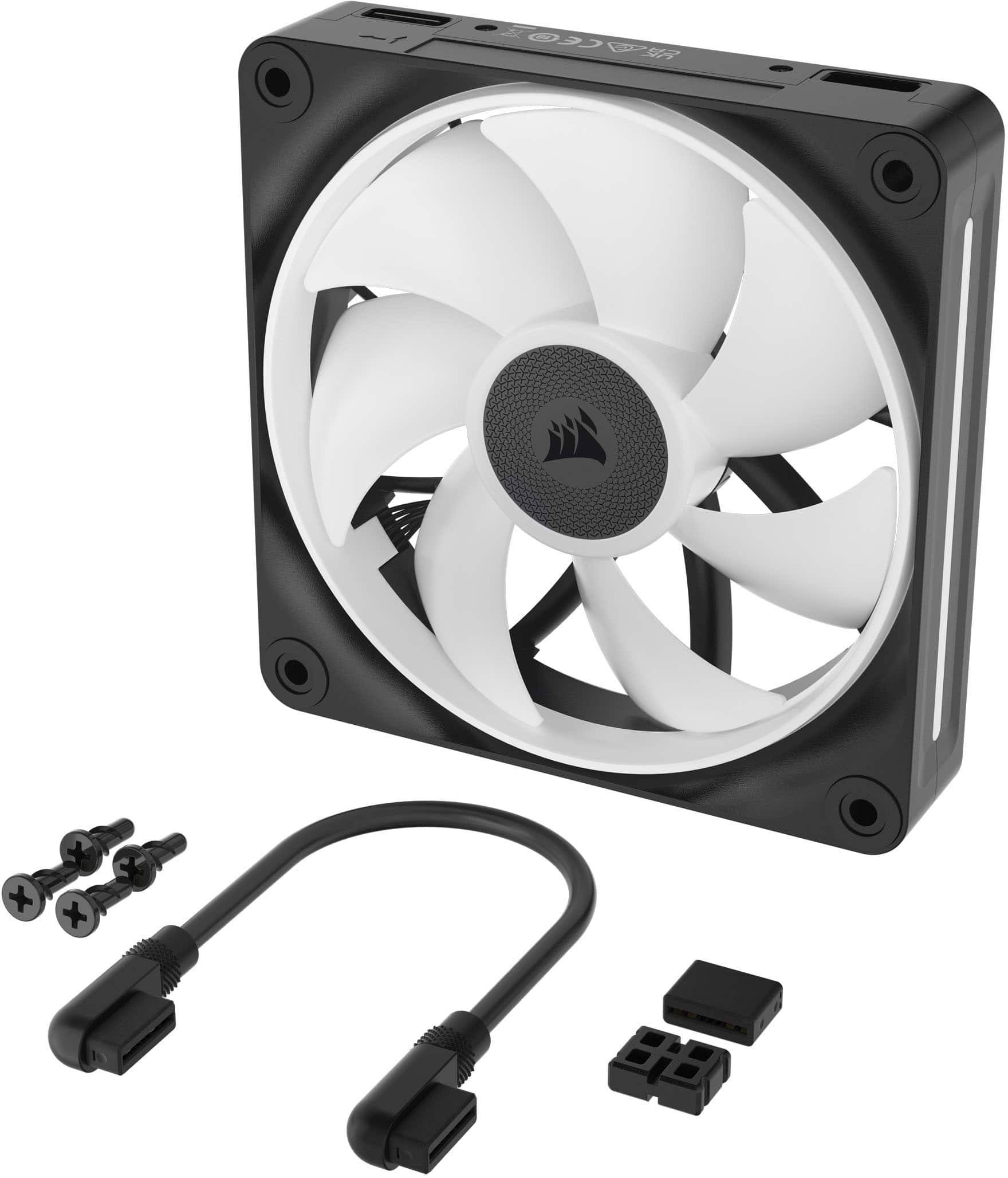Alt View 22. CORSAIR - iCUE LINK LX120 RGB 120mm PWM Fan Expansion - Black.