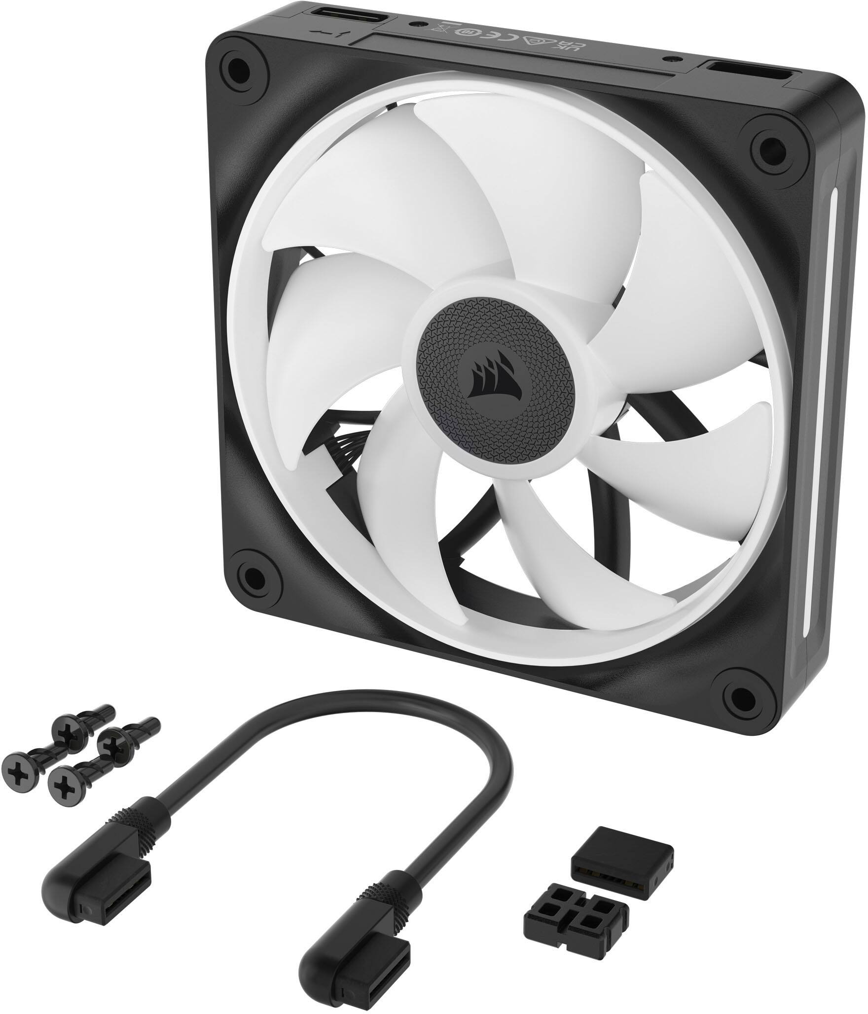Alt View 22. CORSAIR - iCUE LINK LX120 RGB 120mm PWM Fan Expansion - Black.