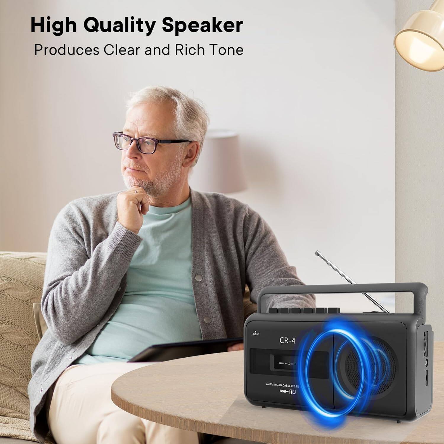 High Quality Speaker  
Produces Clear and Rich Tone  

CR-4  
AADO CAETTE  
V30