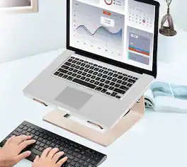 ACJPR - Aluminum Laptop Stand Riser, Ergonomic Holder, Gold, 10–15.6" Laptops - E-Gold