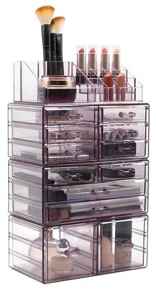 Sorbus - Cosmetic and Jewelry Organizer for Bath, Dresser, Etc - Purple