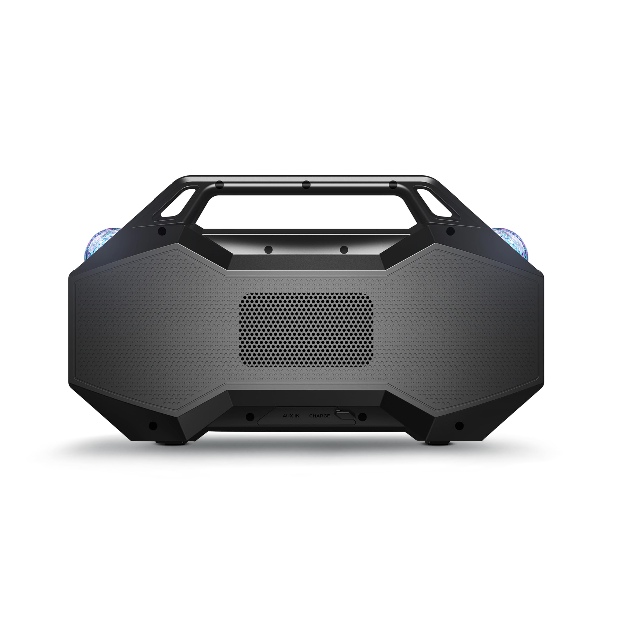 Alt View 1. Dazzed Corner - Portable Bluetooth Boombox Speaker with Party Lights - Black.