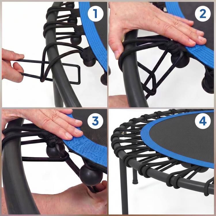 Alt View 9. PULUZ - 45 inch Rebounder Trampoline for Adults, Foldable Mini Trampoline with Adjustable Handle Bar for Indoor Outdoor - Blue.