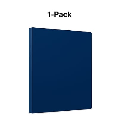 Alt View 5. Staples - 1/2" 3-Ring Non-View Binder - Navy.