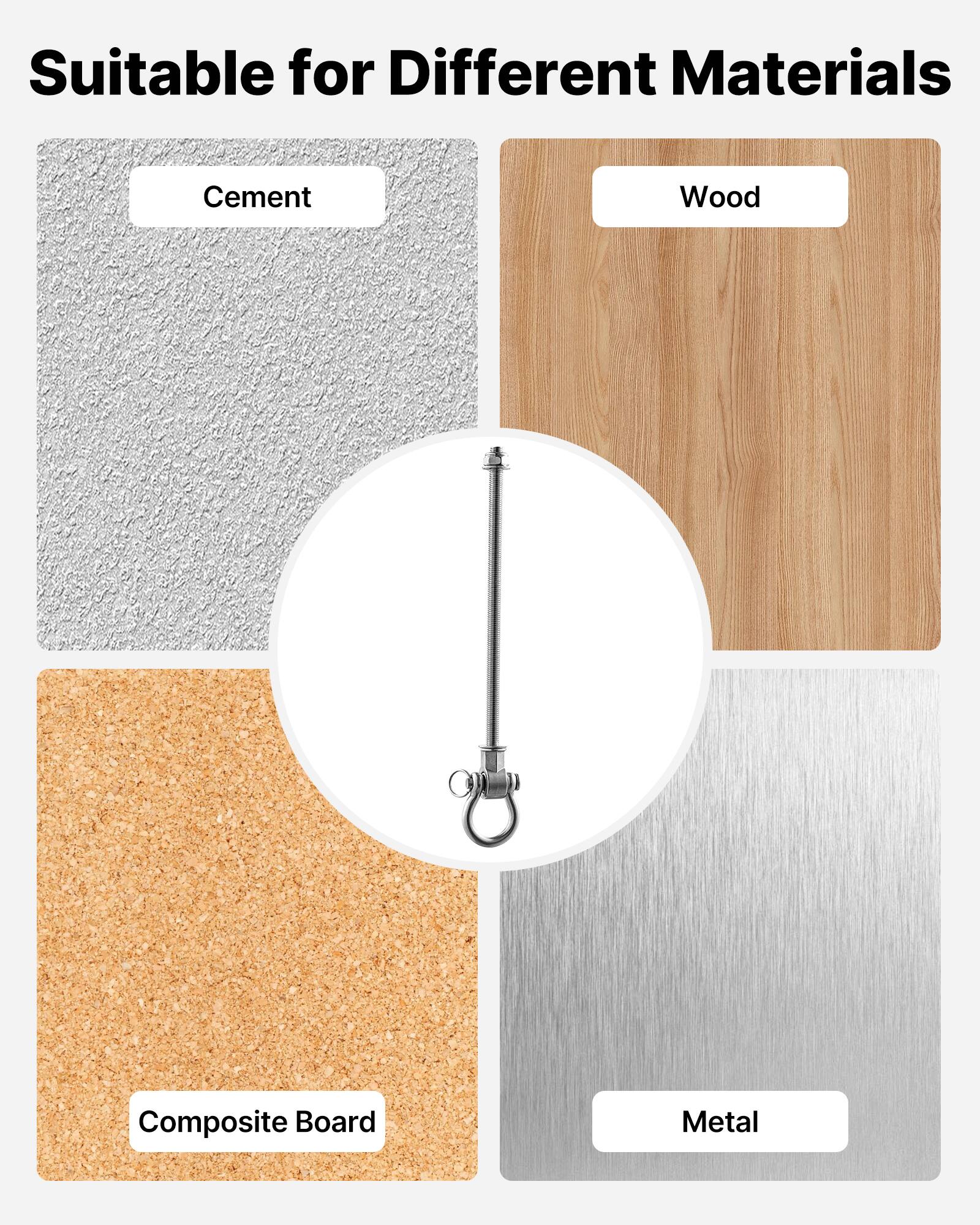 Suitable for Different Materials

- Cement
- Wood
- Composite Board
- Metal