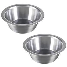 PetMaker - Set of 2 Stainless-Steel Hanging Dog Bowls - 20oz Each - Silver