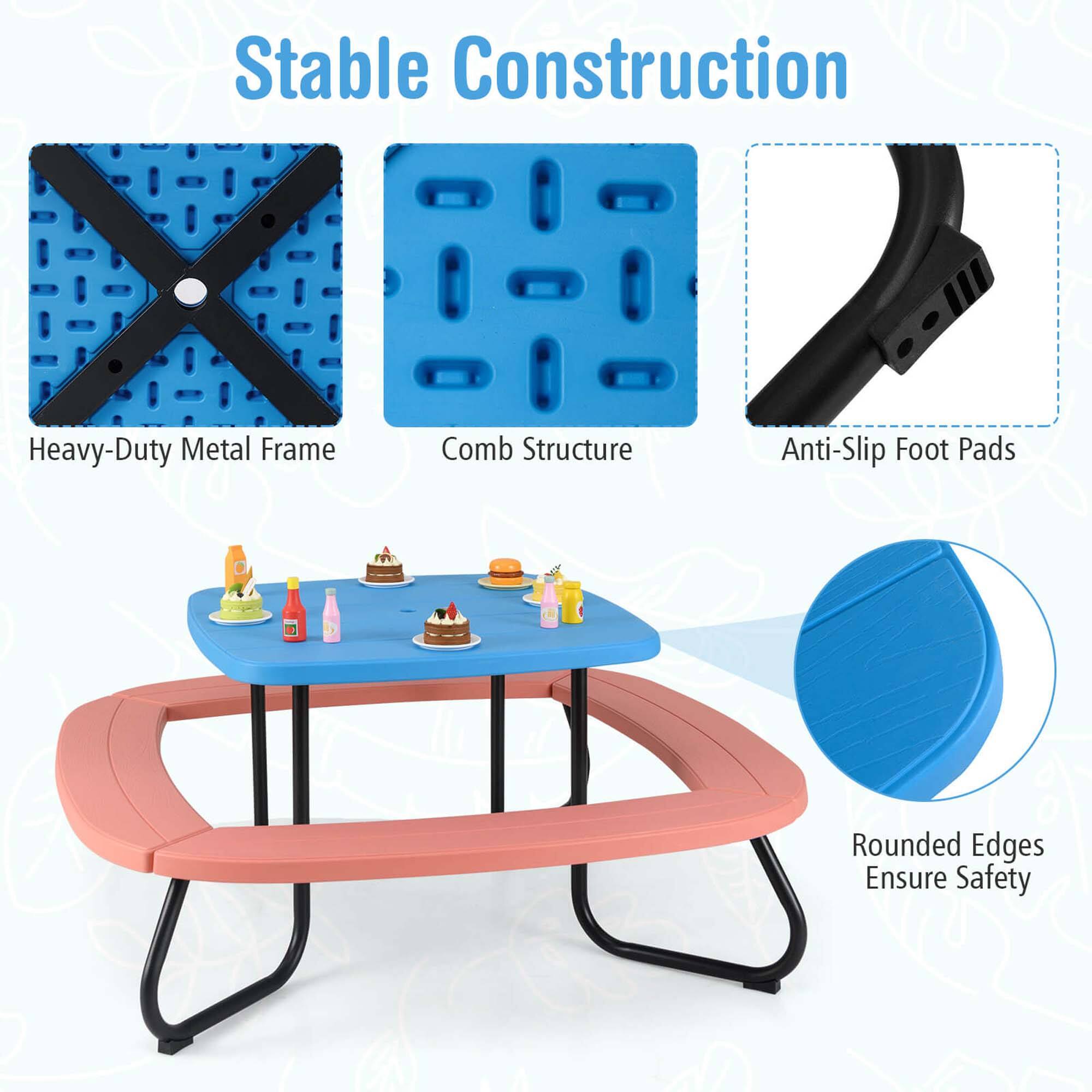 Stable Construction

- Heavy-Duty Metal Frame
- Comb Structure
- Anti-Slip Foot Pads
- Rounded Edges Ensure Safety