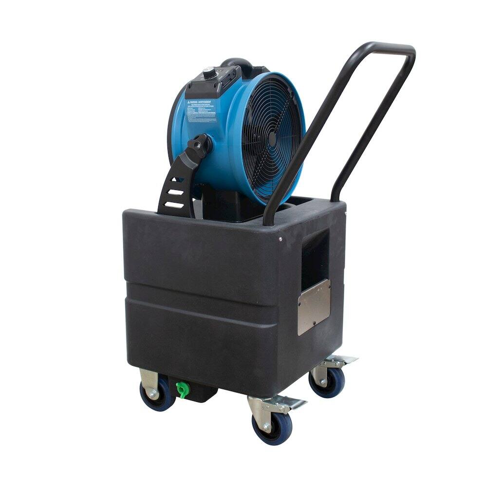 Alt View 3. XPOWER - Battery Operated Variable Speed 11" Outdoor Cooling Misting Fan - Blue.