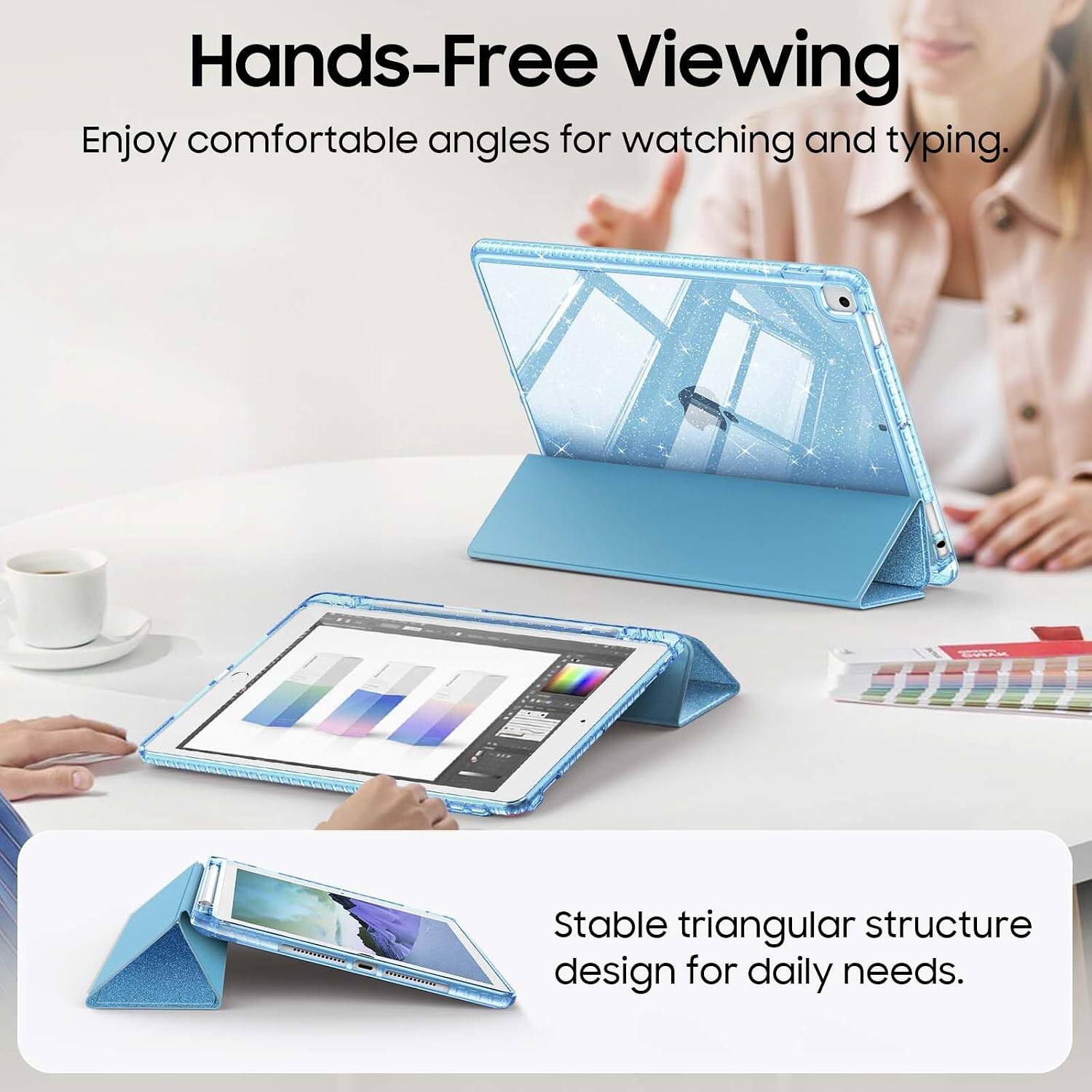 Hands-Free Viewing  
Enjoy comfortable angles for watching and typing.  

MARVO  
Stable triangular structure design for daily needs.