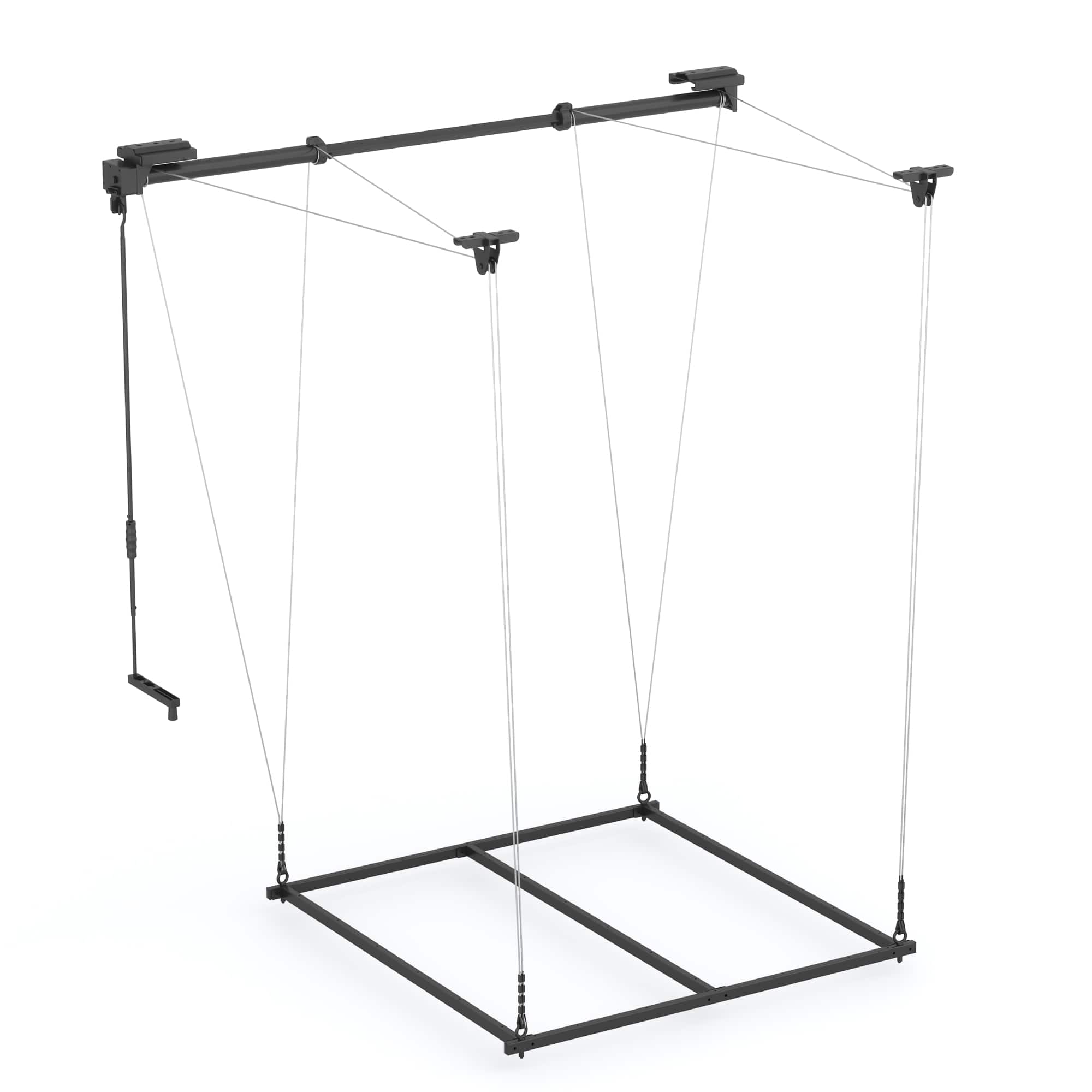 Fleximounts - Gl2 4x4 Ft Garage Lifting Storage Rack Without Platform - Black