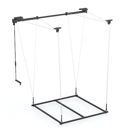 Front. Fleximounts - Gl2 4x4 Ft Garage Lifting Storage Rack Without Platform - Black.