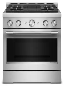 KitchenAid - 4.1 Cu. Ft. Slide-In Commercial Gas True Convection Range with Self-Cleaning and No Preheat Air Fry Mode - Stainless Steel