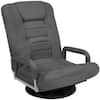 Front. Best Choice Products - Best Choice Products 360-Degree Swivel Gaming Floor Chair w/ Armrest Handles, Foldable Adjustable Backrest - Dark Gray - Dark Gray.