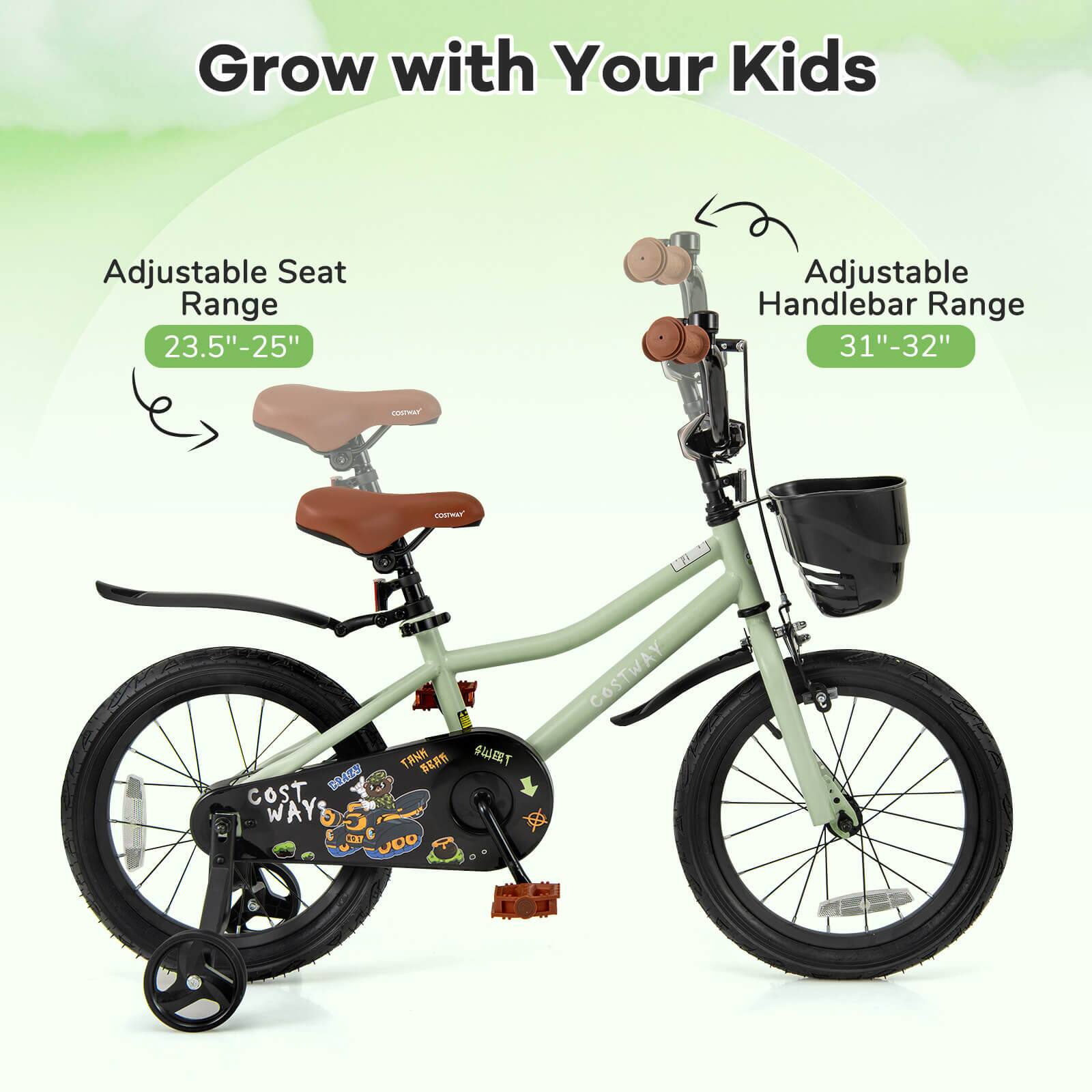 Grow with Your Kids

Adjustable Seat Range  
23.5"-25"

Adjustable Handlebar Range  
31"-32"